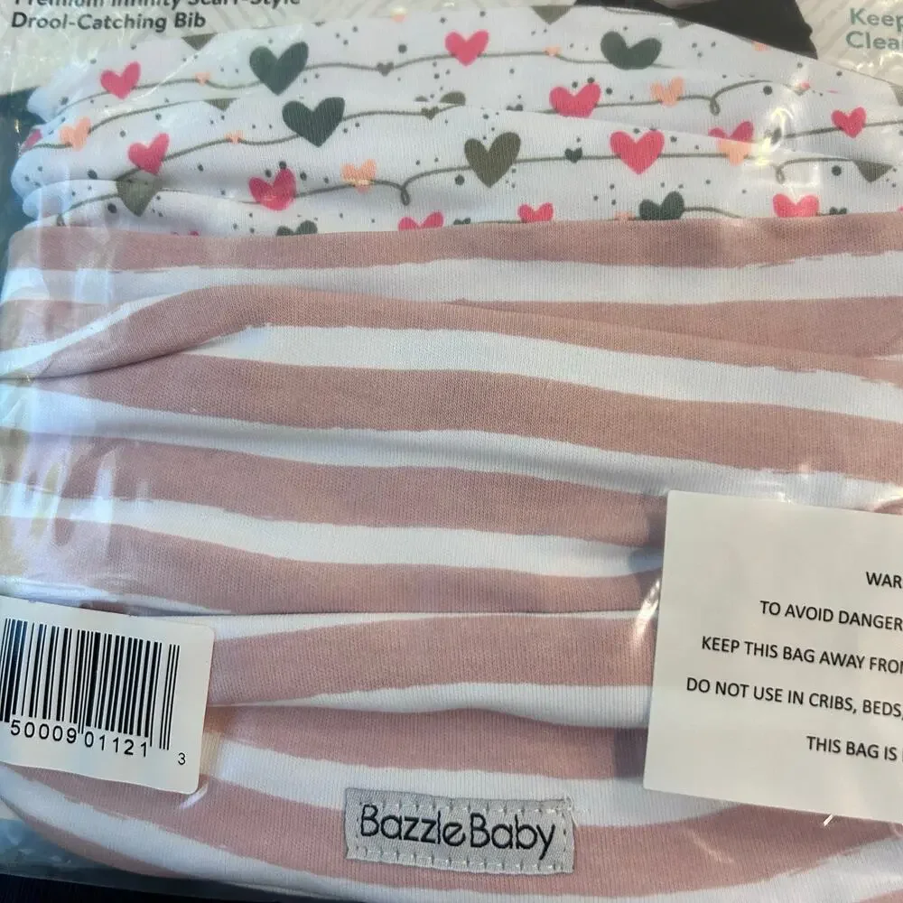 Bazzle Baby Bando Bib NEW Infinity Scarf Style Drool Catching Bib 6-24 Months